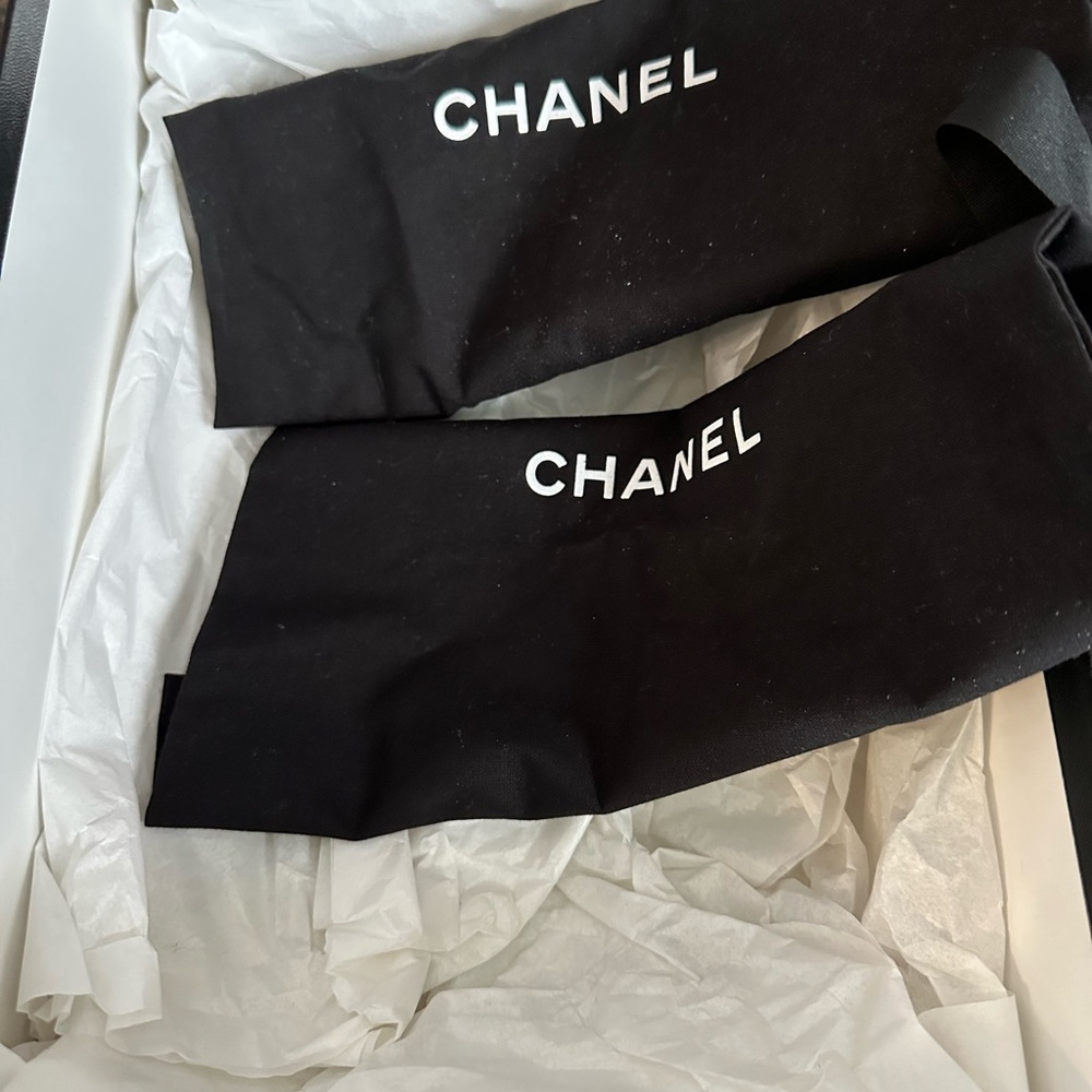 CHANEL Light Green Suede Nylon Sport Sneakers - Picture 9 of 9